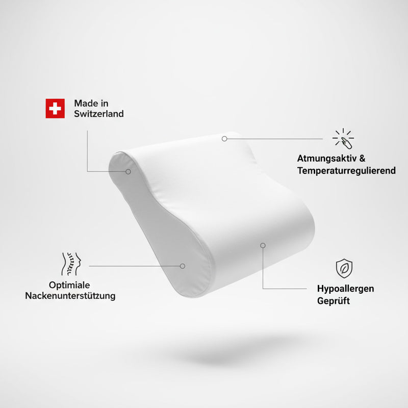 Querschnitt eines elsa-Mineralschaum®-Matratzenkerns: waschbar, luftdurchlässig, ergonomisch